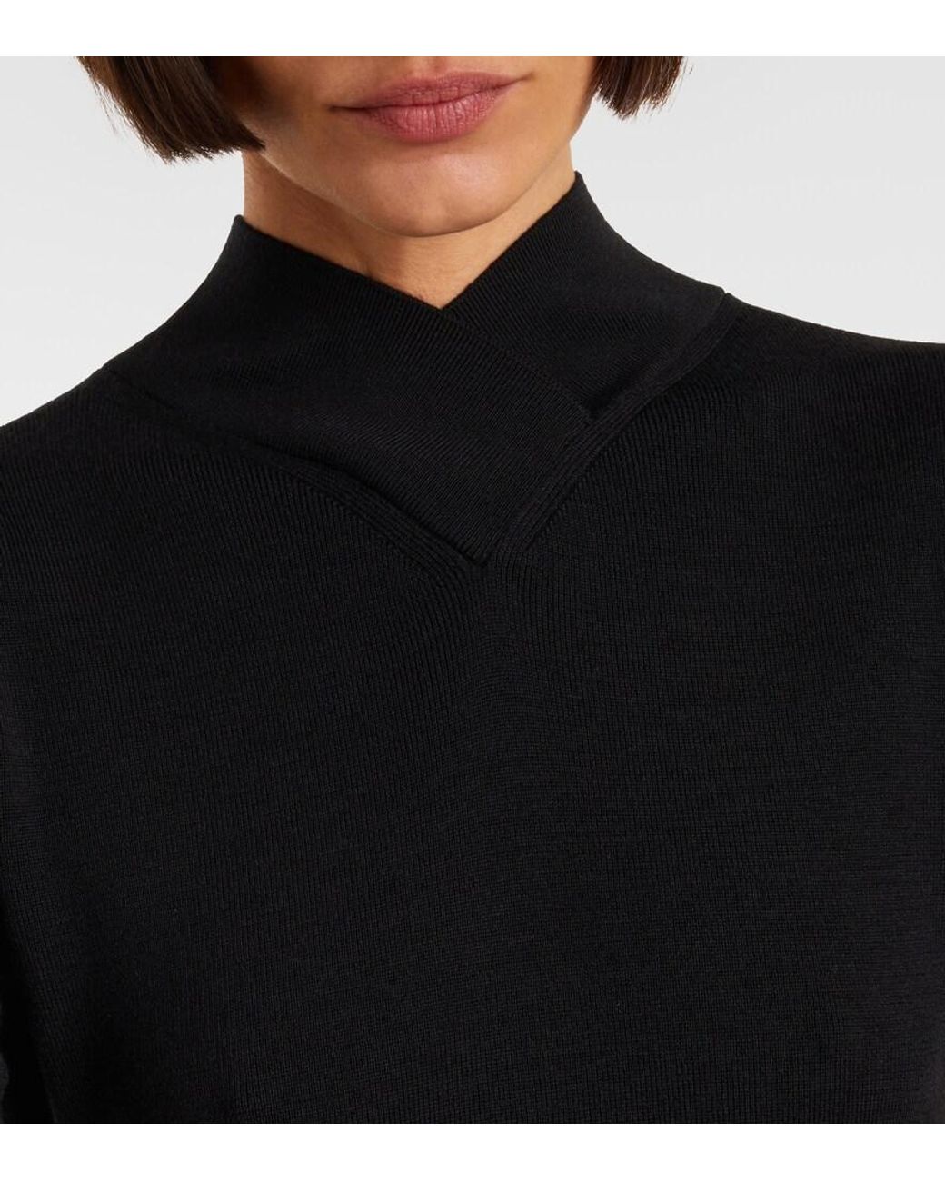 Tom Ford Black Wool Midi Dress