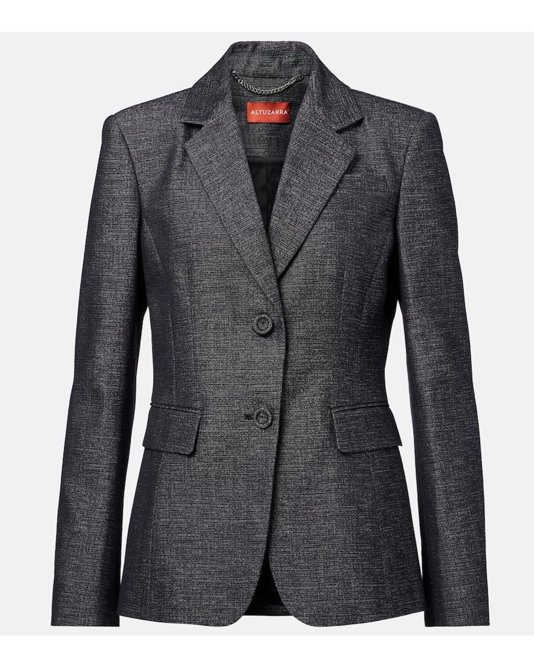 Altuzarra Black Fenice Cotton And Silk Blazer