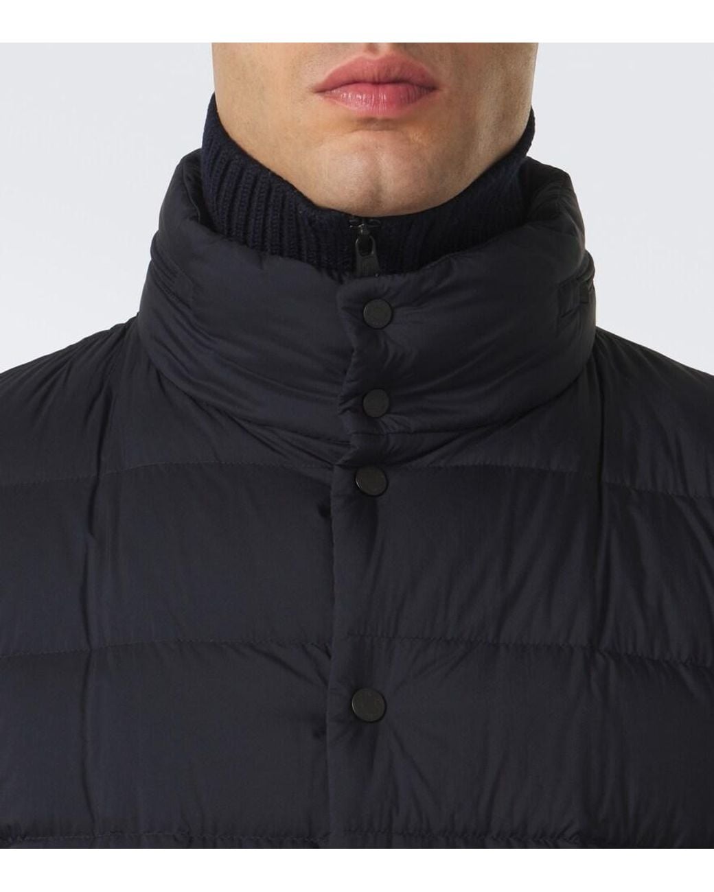 Moncler Blue Elarune Hooded Down Jacket for men