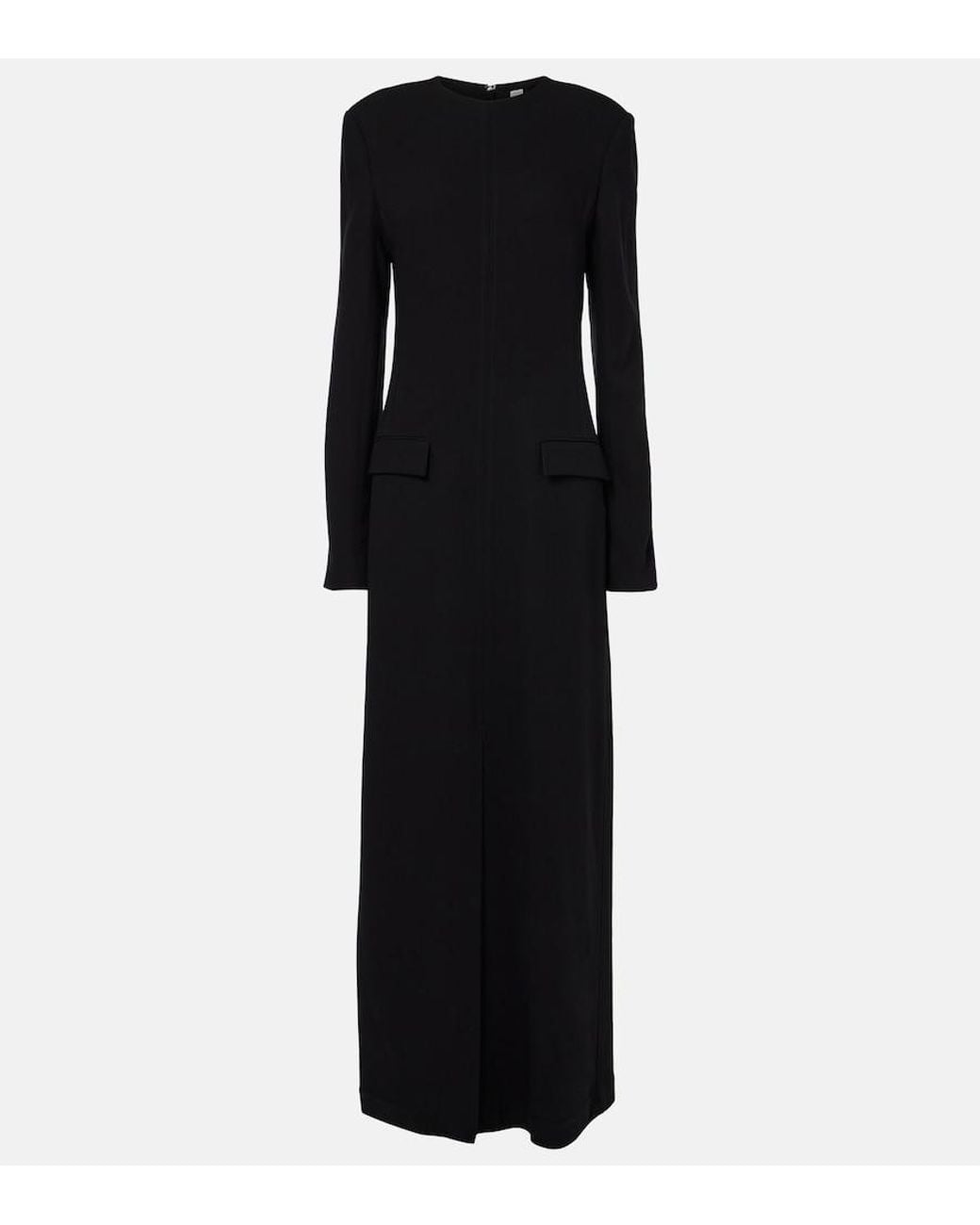 Totême Black Crepe Maxi Dress