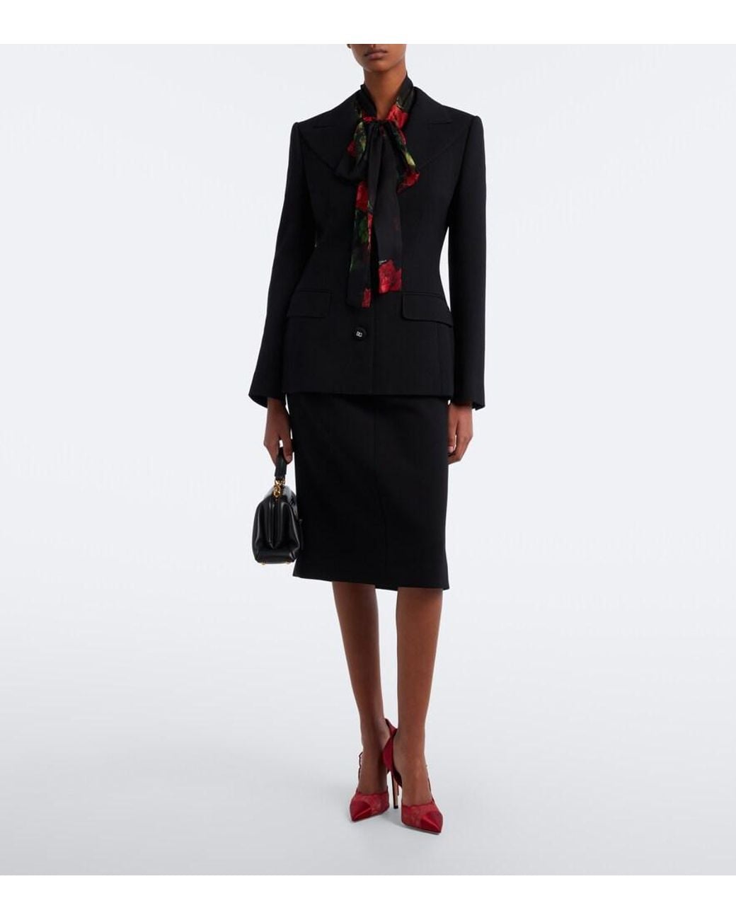 Jimmy Choo Red Brigitte Lace-Trimmed Satin Pumps
