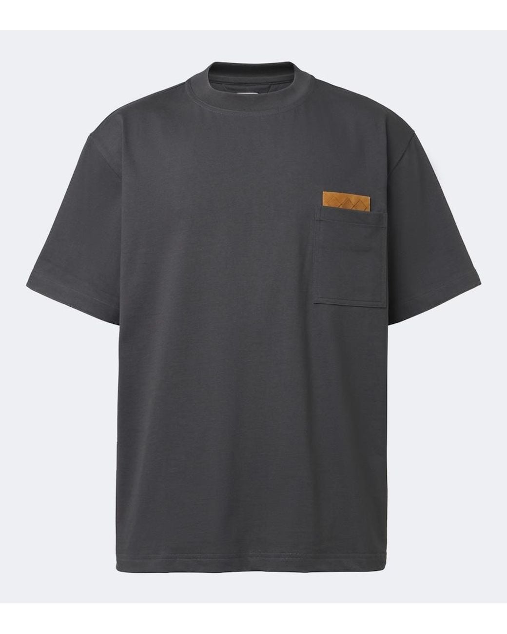 Bottega Veneta Black Intrecciato Cotton Jersey T-Shirt for men