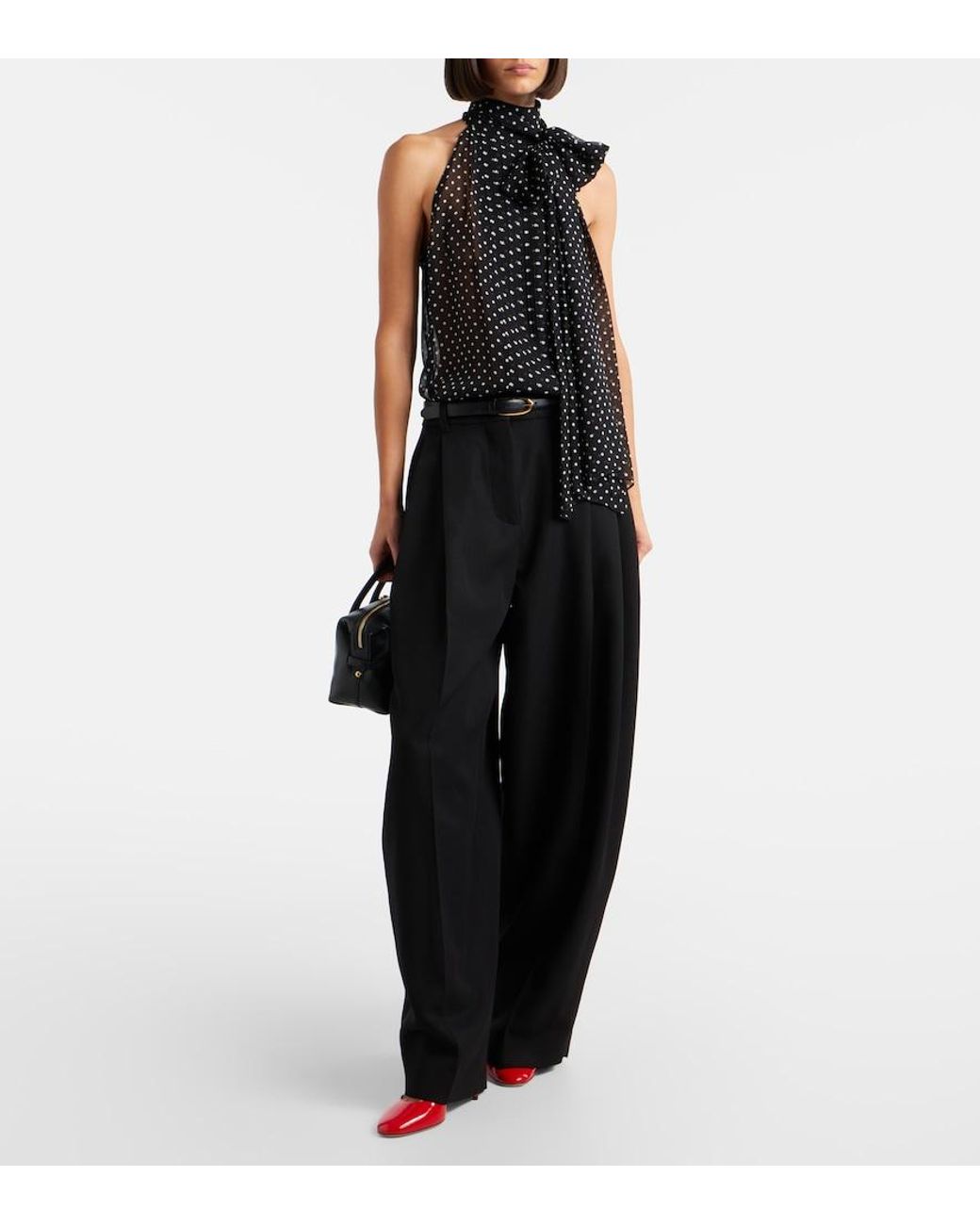 DeMellier London Black Stockholm Small Leather Top-Handle Bag