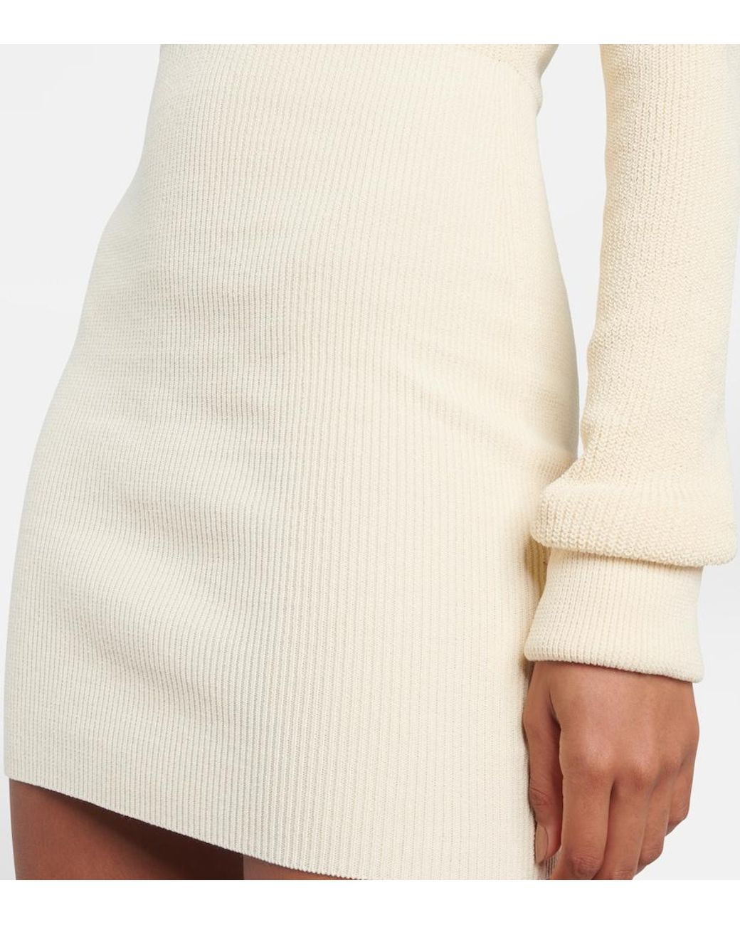 AYA MUSE Natural Rutu Cotton-Blend Minidress