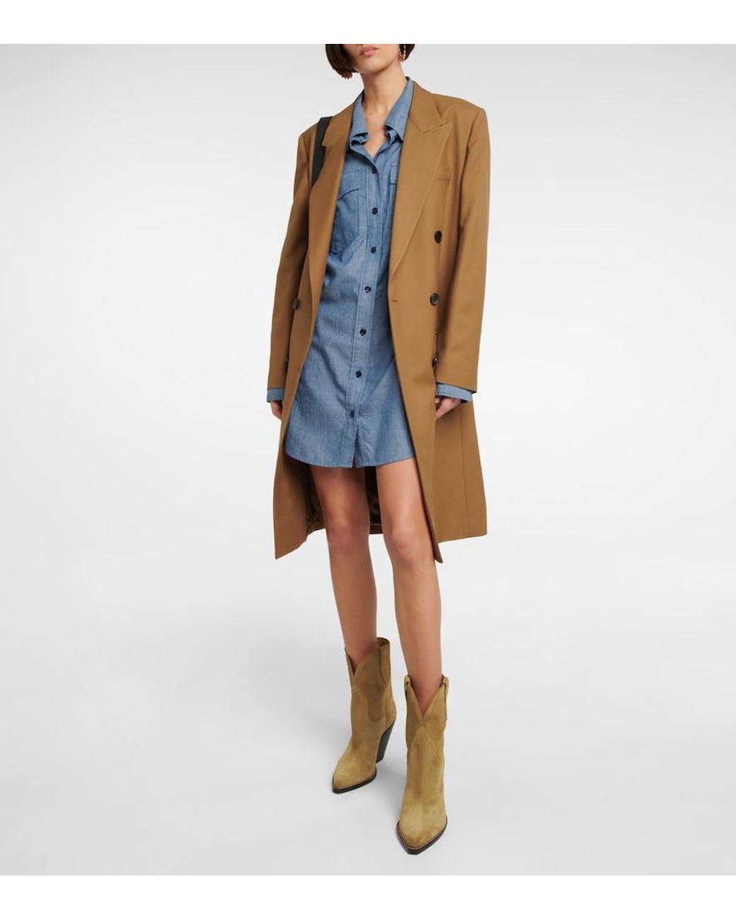 Isabel Marant Brown Leyane Suede Mid-Calf Cowboy Boots