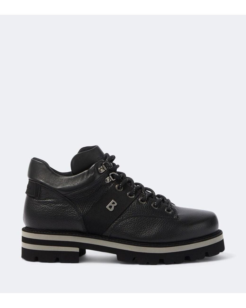 Bogner Black Courchevel Leather Lace-Up Boots for men