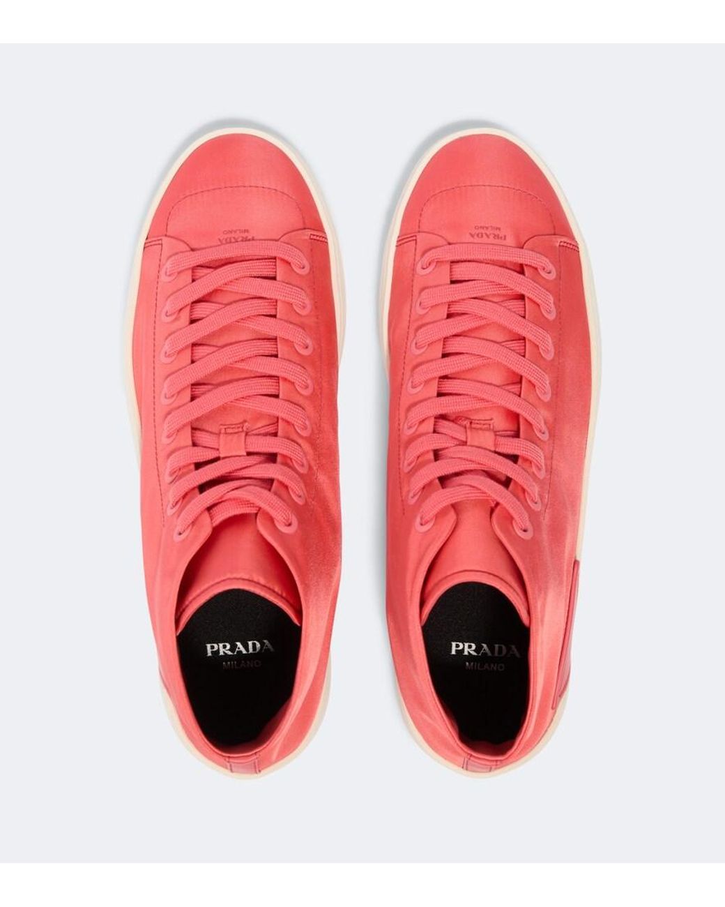 Prada Pink Re-Nylon High-Top Sneakers for men