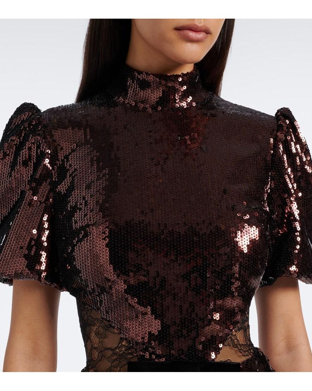 Rebecca Vallance Black Cece Cutout Sequined Minidress