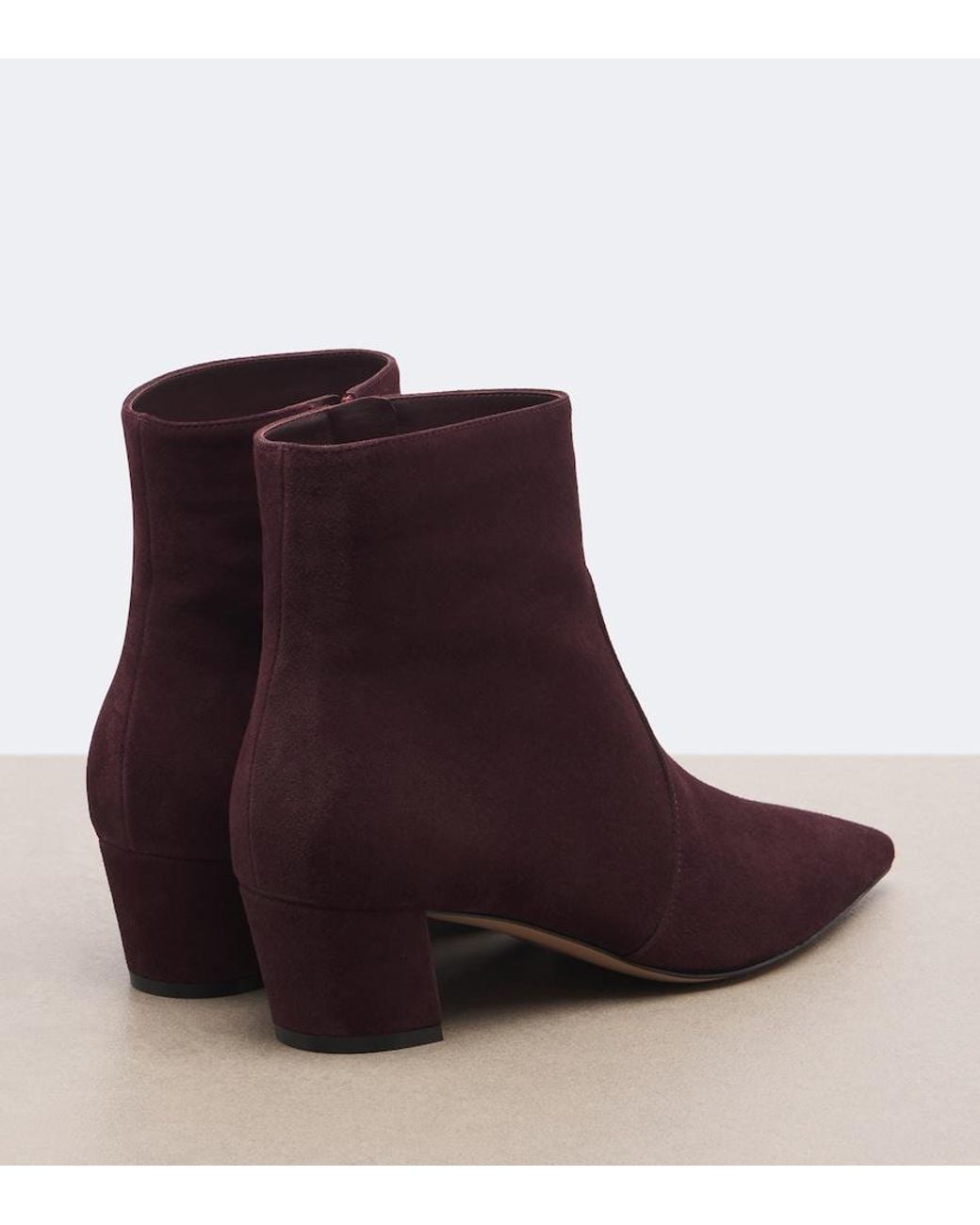 Gianvito Rossi Purple Keinna Suede Ankle Boots