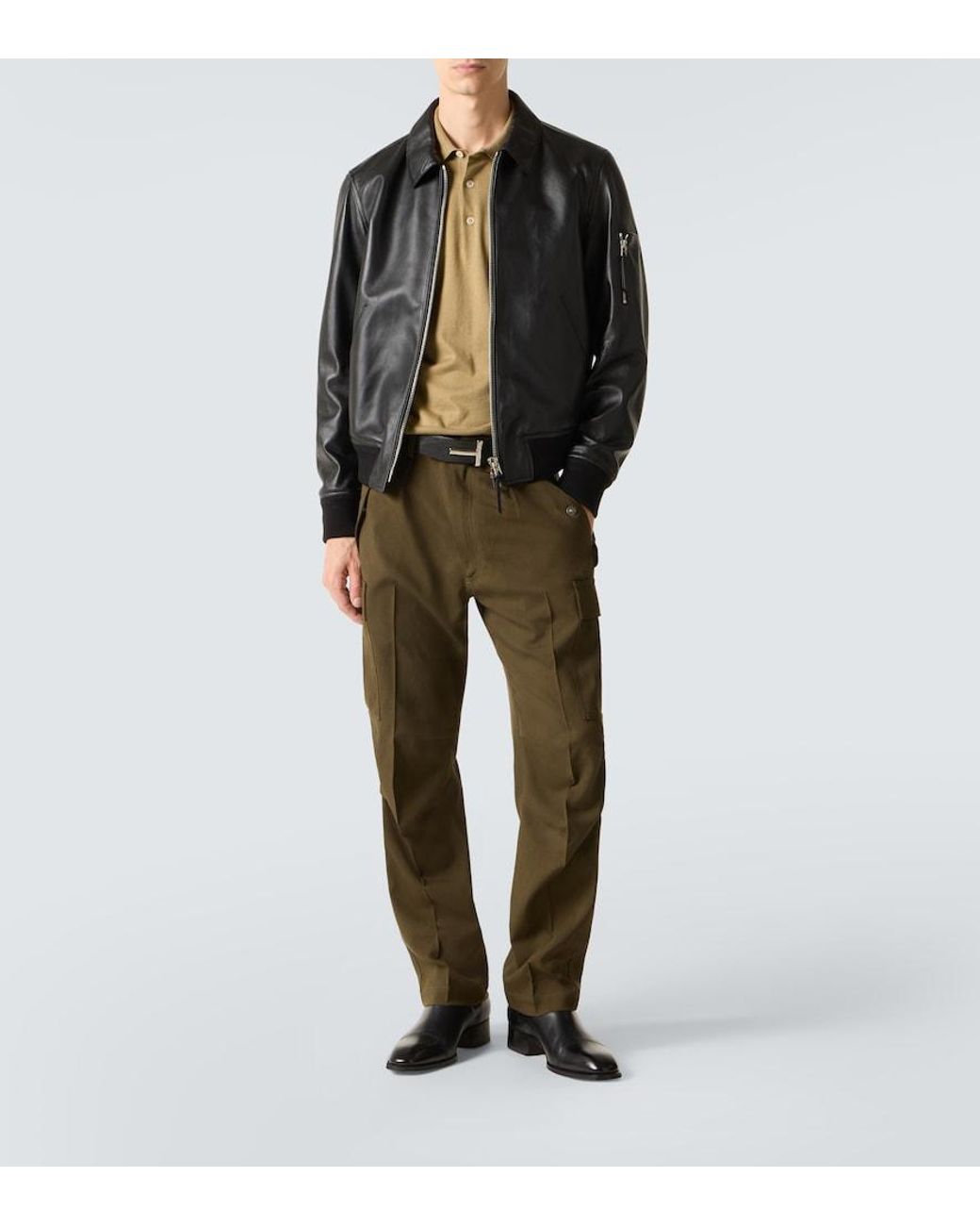 Tom Ford Natural Cotton Polo Sweater for men