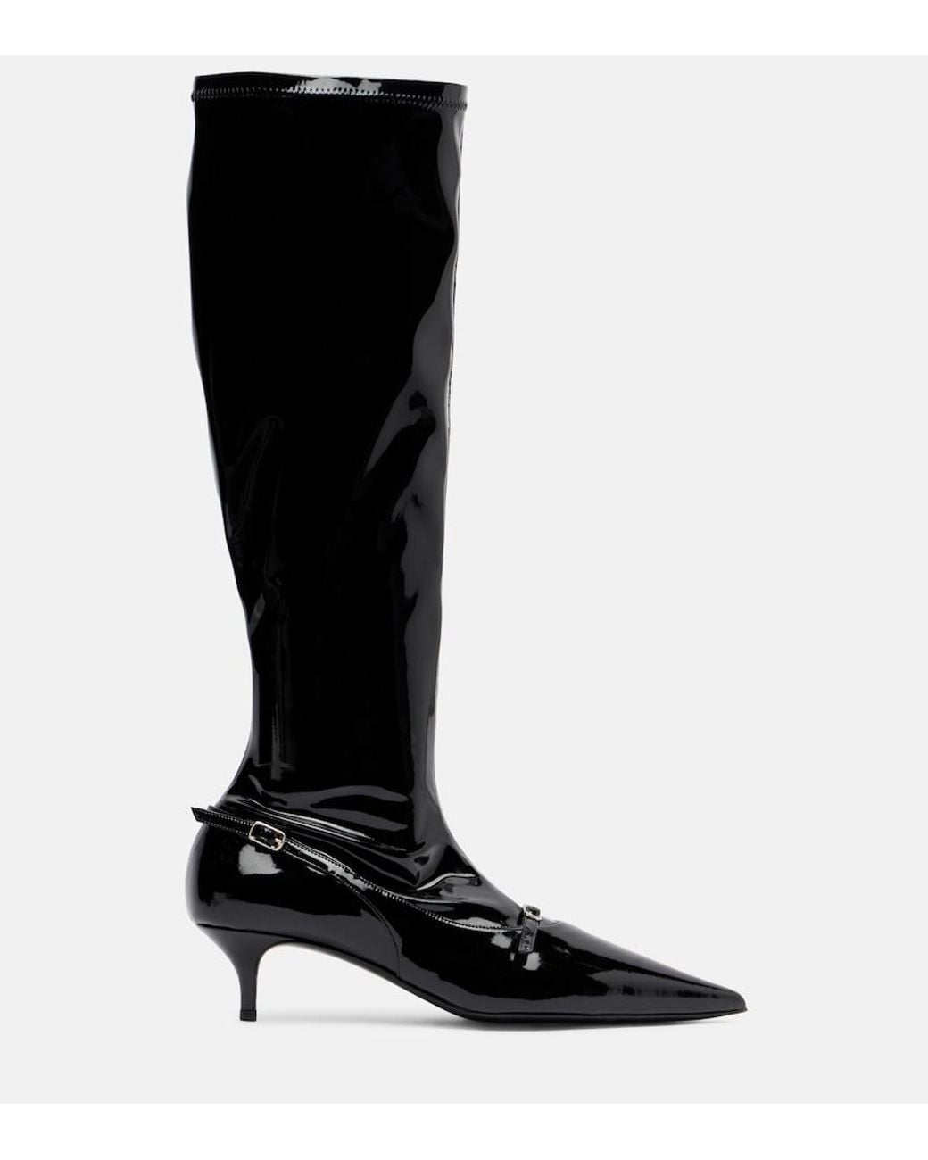 Magda Butrym Black Patent Leather Knee-High Boots