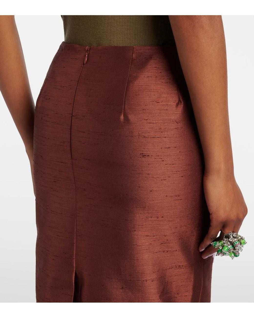 ShuShu/Tong Purple Embellished Slip Skirt