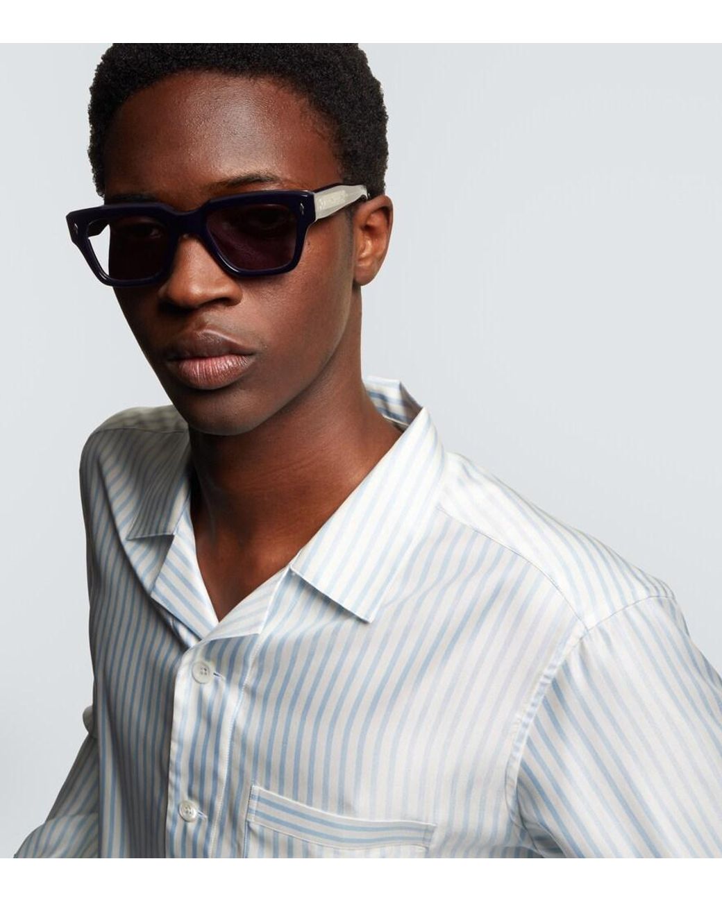 Jacques Marie Mage Brown Fellini Square Sunglasses for men