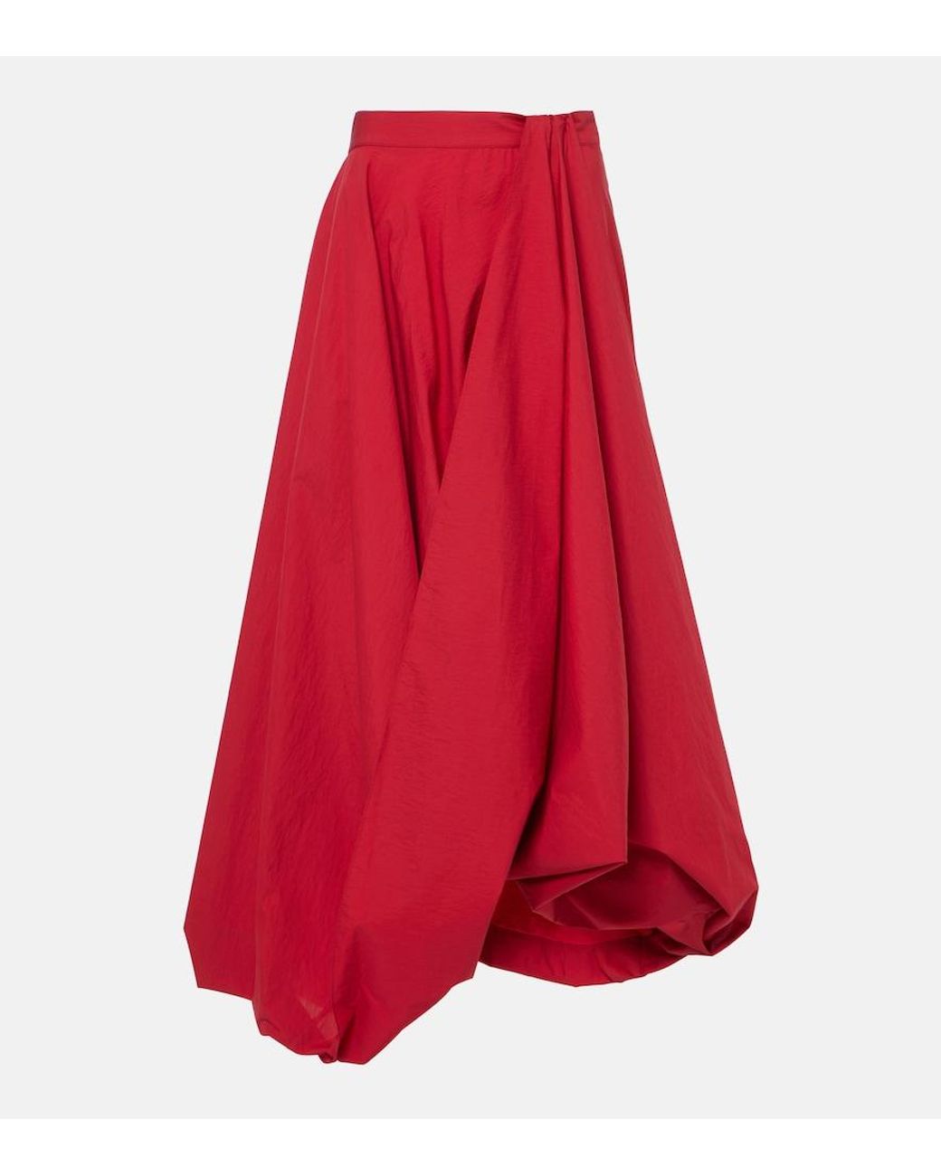 Brunello Cucinelli Red Cotton Skirt