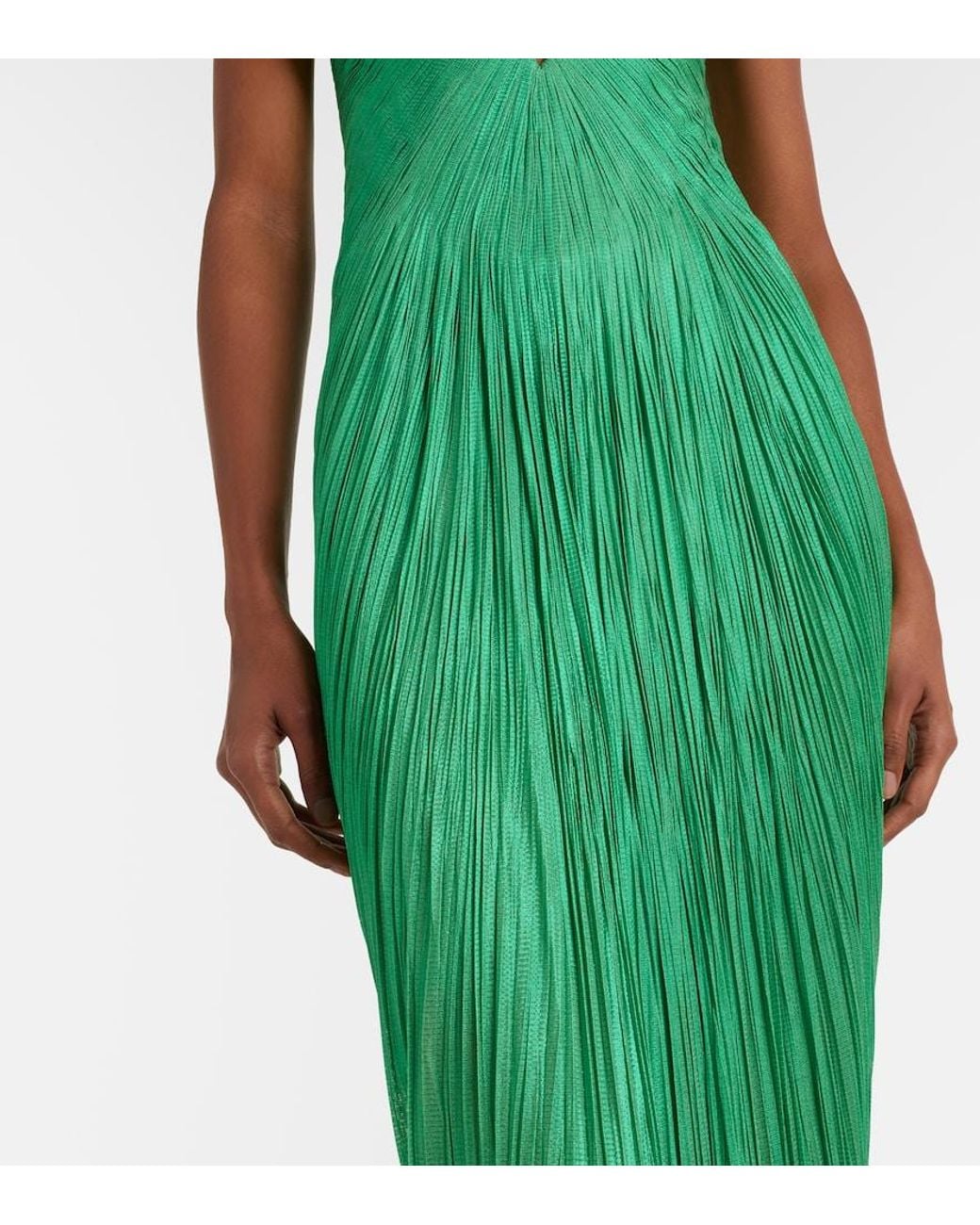 Maria Lucia Hohan Green Stephanie Silk Tulle Corset Gown