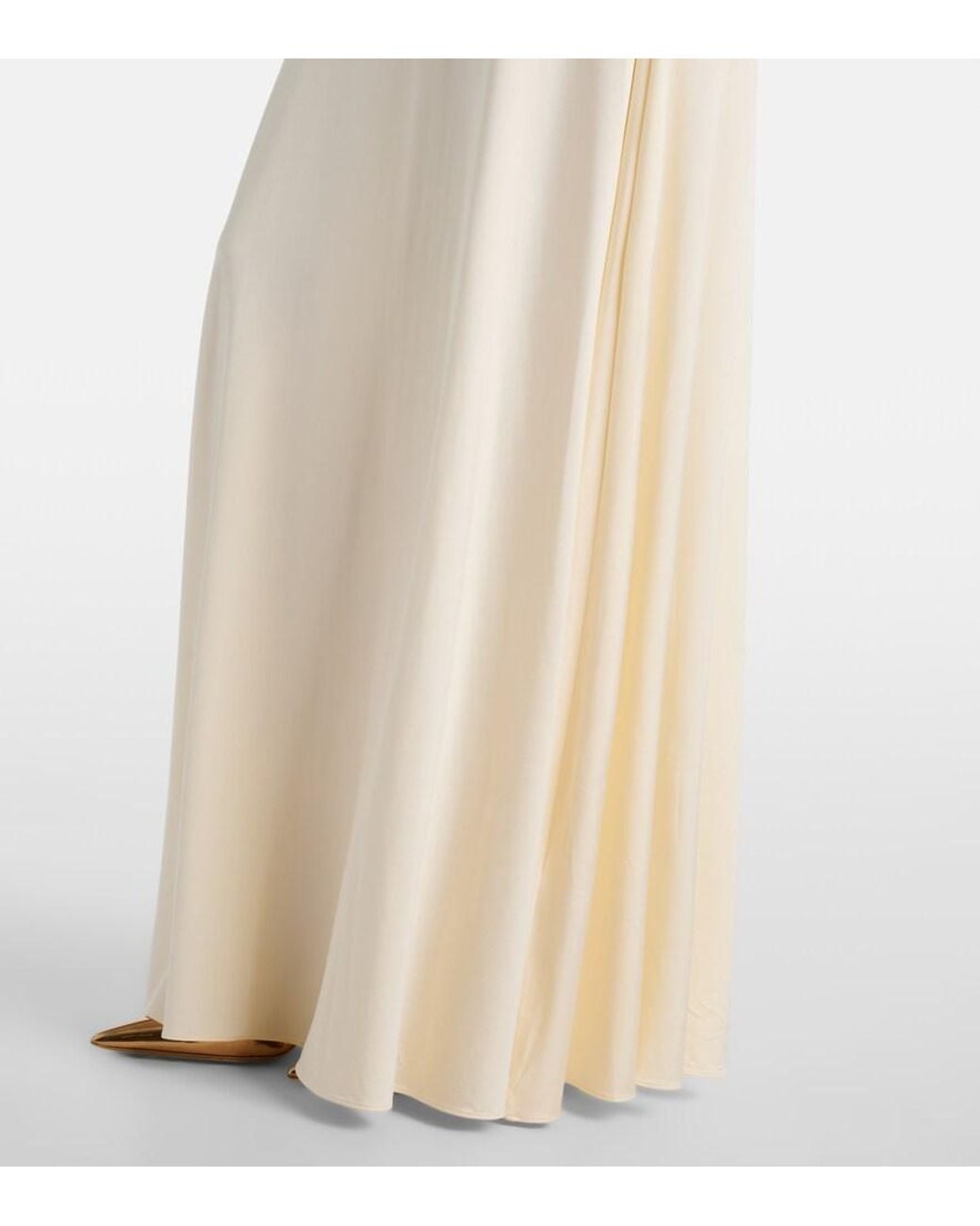 Self-Portrait White Draped Jersey Gown