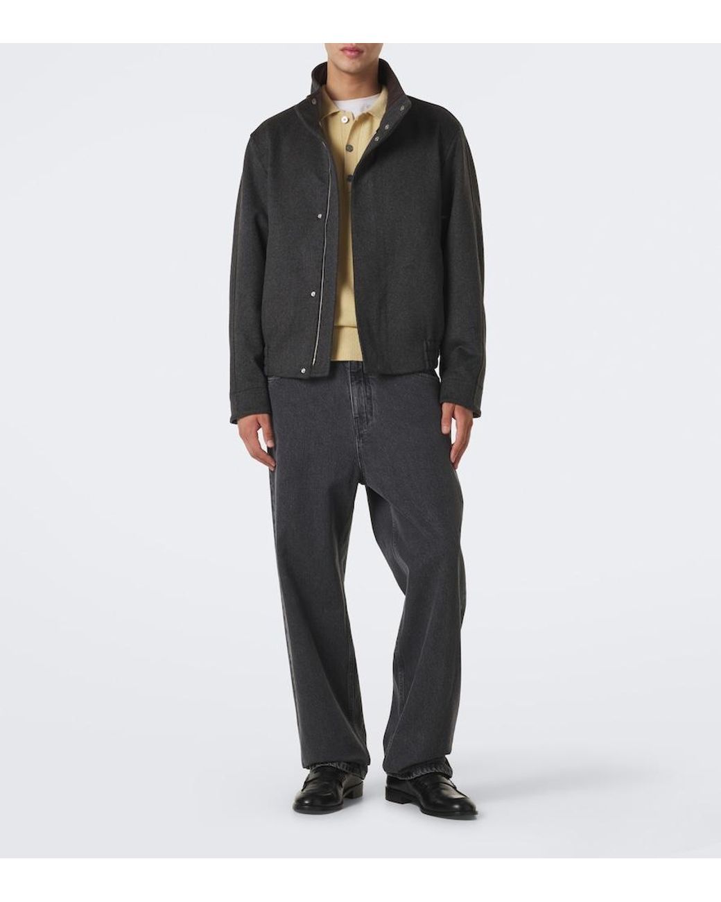 Lardini Gray Virgin Wool Jacket for men