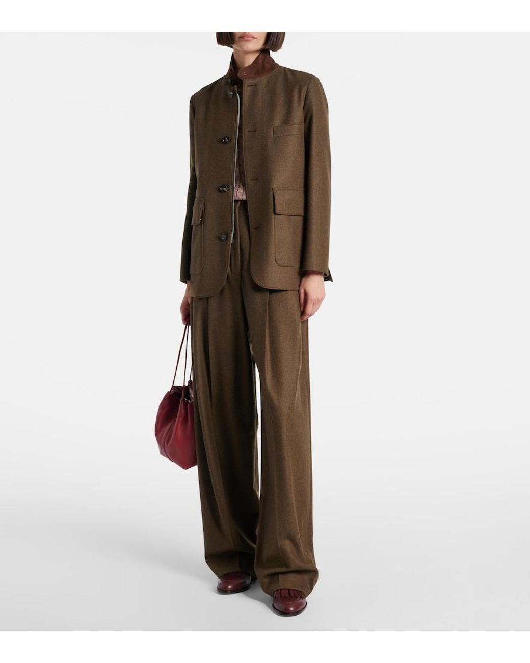 Loro Piana Brown Pennan Fringed Leather Loafers