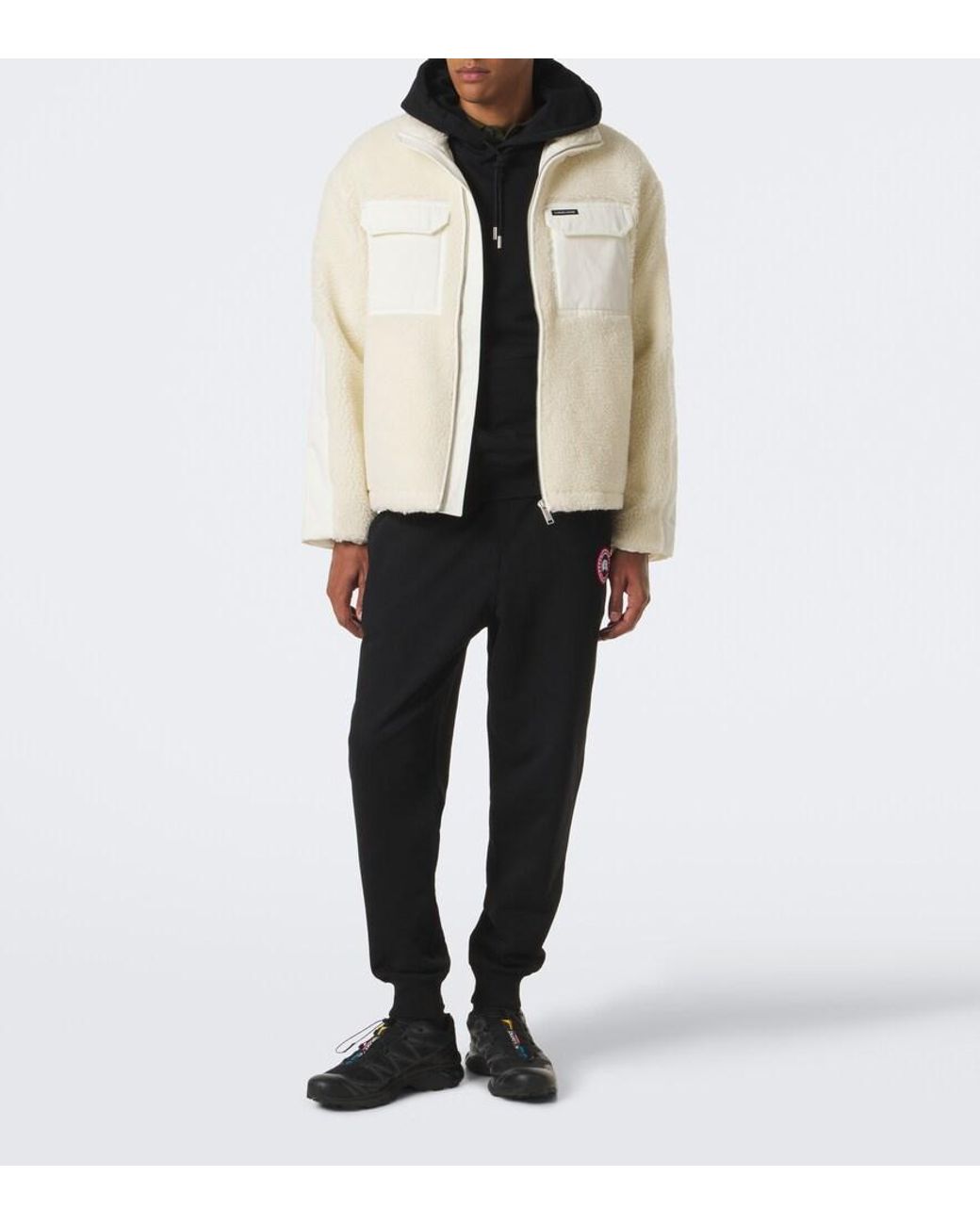 Canada Goose Black Loon Cotton Terry Hoodie for men