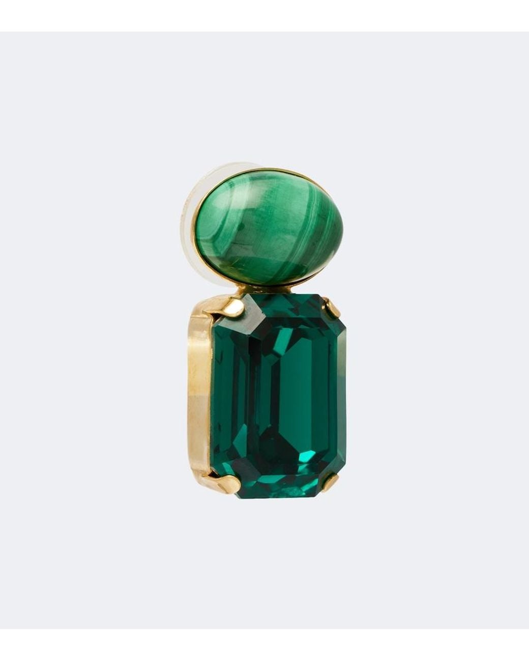 Jennifer Behr Green Elin Crystal-Embellished-Plated Earrings