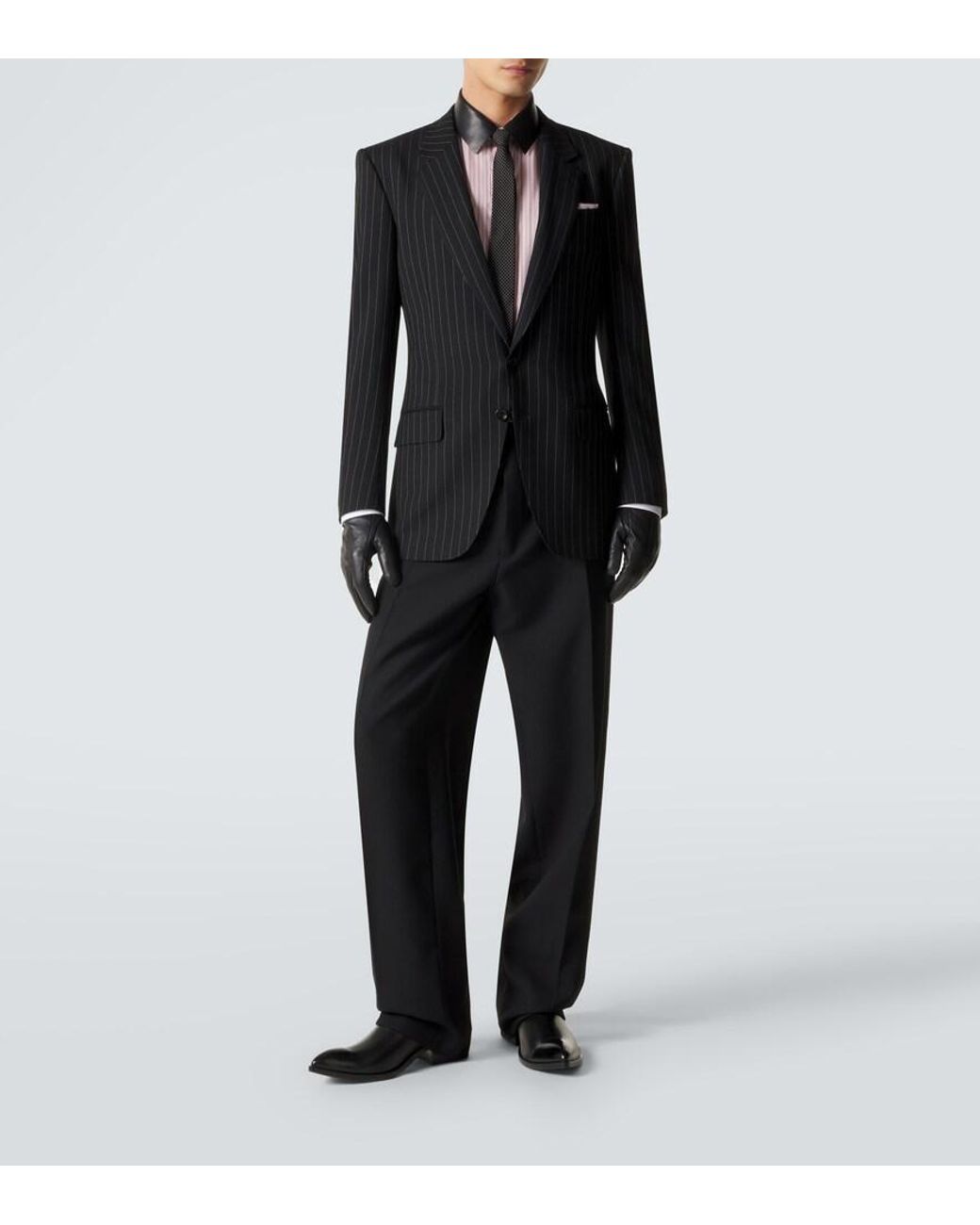 Tom Ford Pink Striped Silk Shirt for men