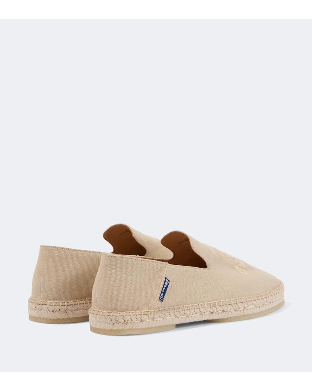 Vilebrequin Natural Embroidered Canvas Espadrilles for men
