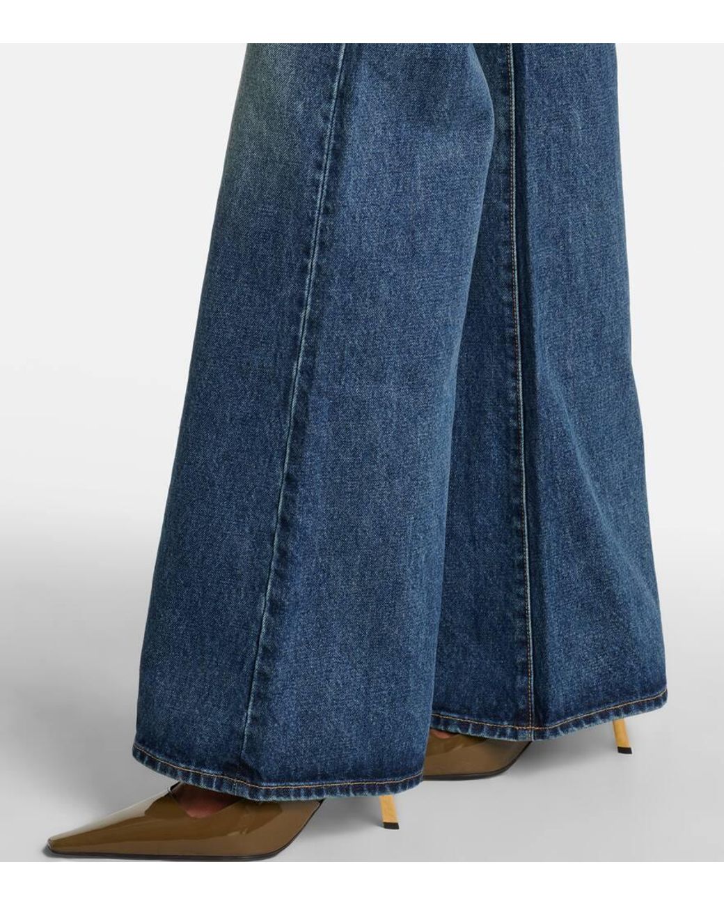 Nili Lotan Blue Edira Wide-Leg Jeans