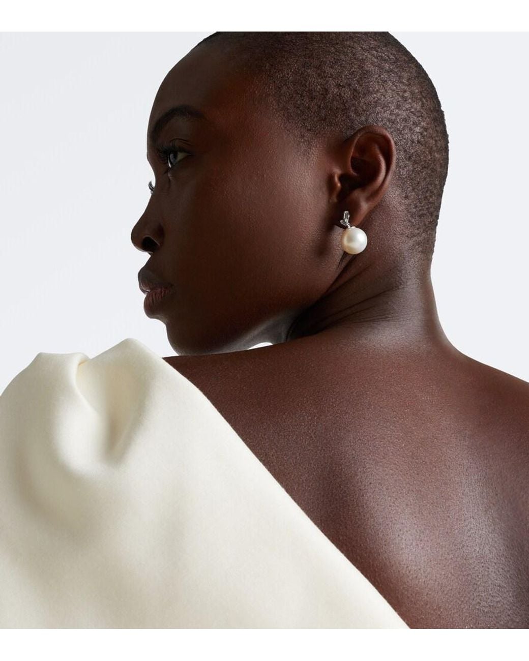Suzanne Kalan White 18Kt Drop Earrings With Pearls And Diamonds