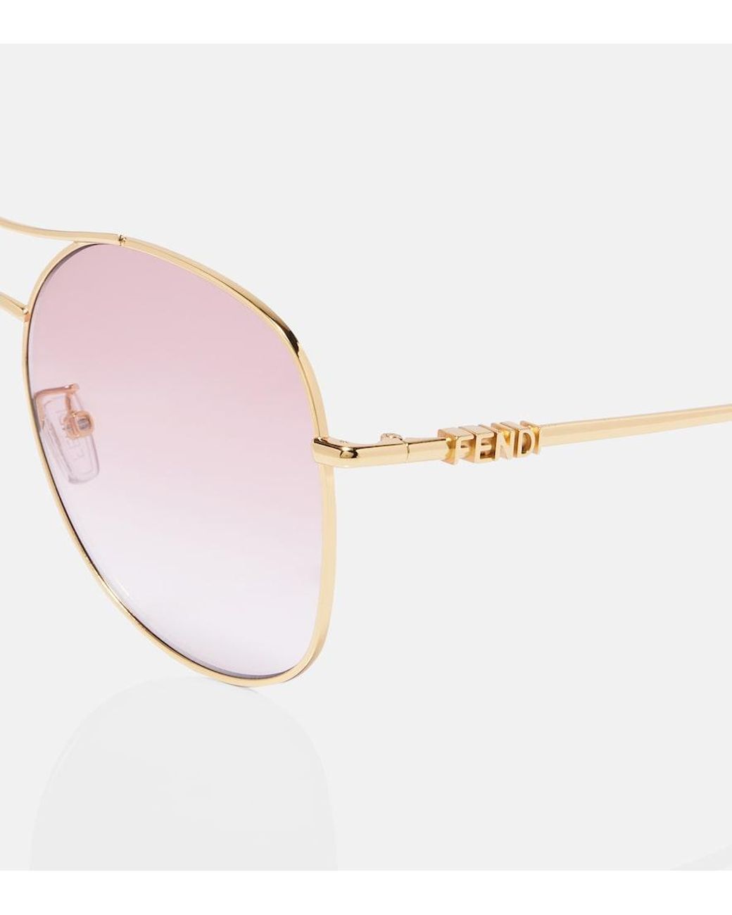 Fendi Pink Graphy Aviator Sunglasses