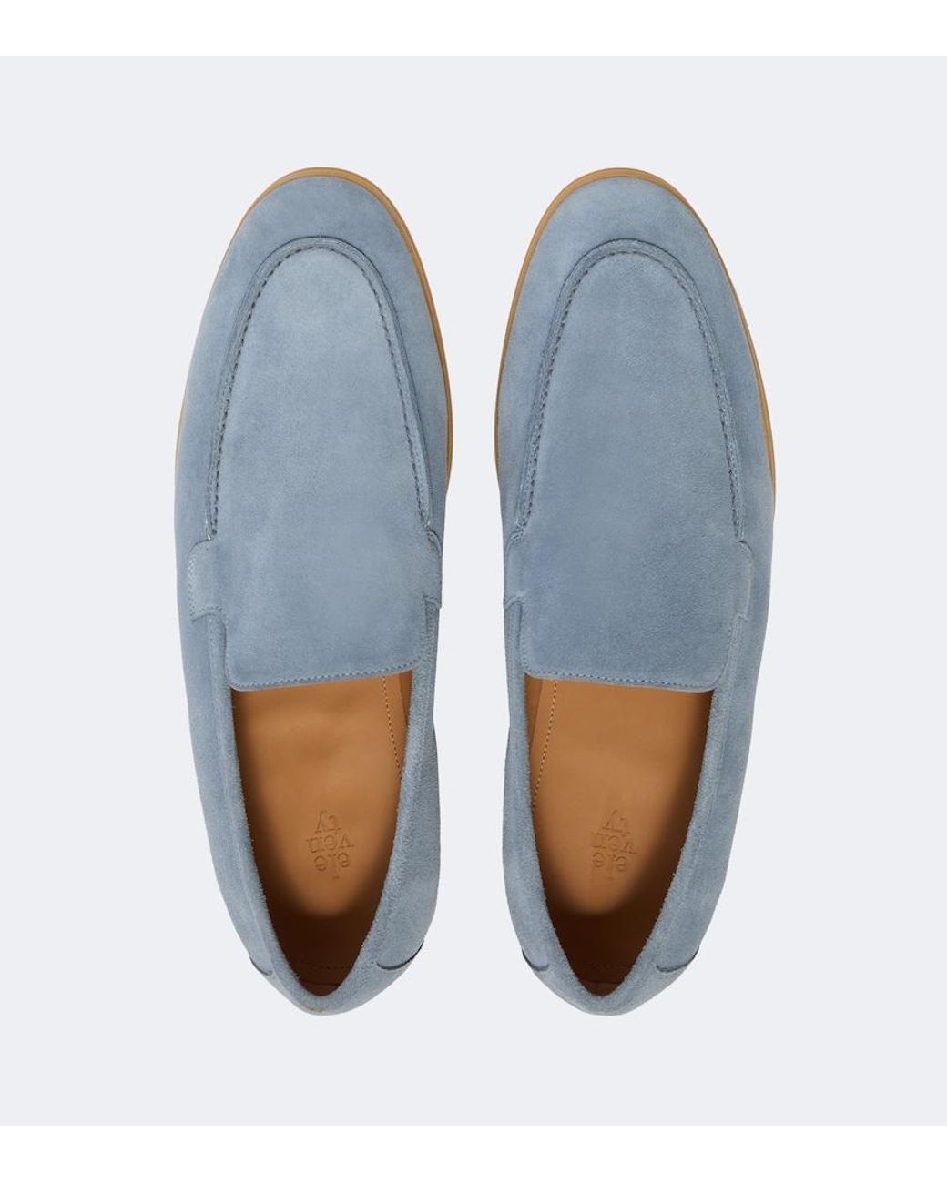 Eleventy Blue Suede Loafers for men