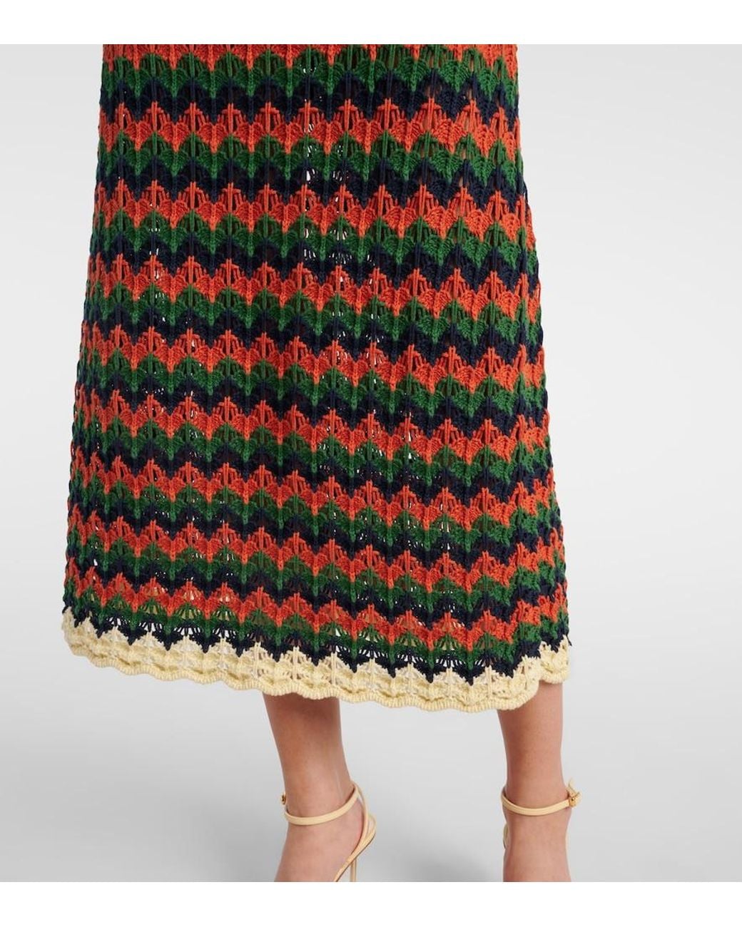 LaDoubleJ Multicolor Perry Crochet Cotton Polo Dress