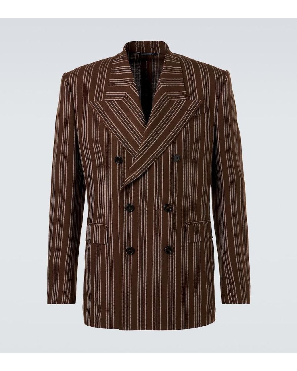 Dolce & Gabbana Brown Striped Blazer for men