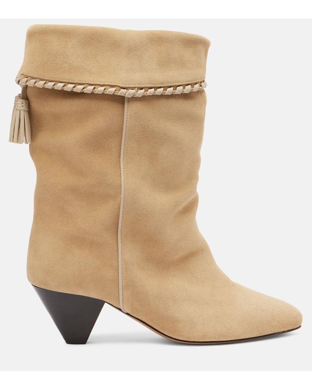 Isabel Marant Natural Dalby 55 Suede Ankle Boots