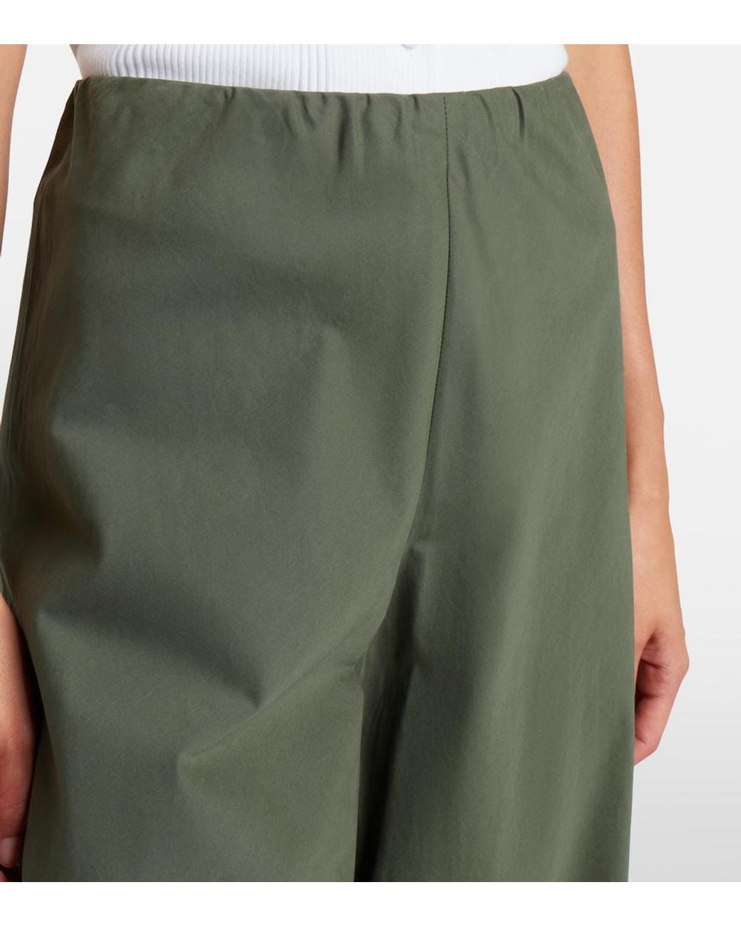 Vince Green Colette Cotton Twill Wide-Leg Pants