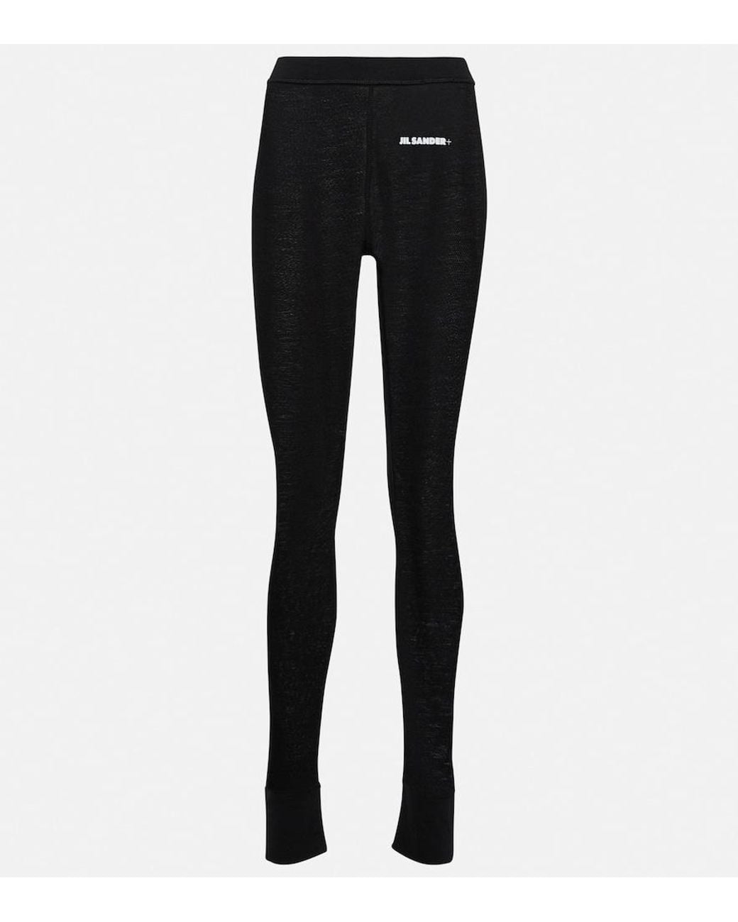 Jil Sander Black Logo Leggings