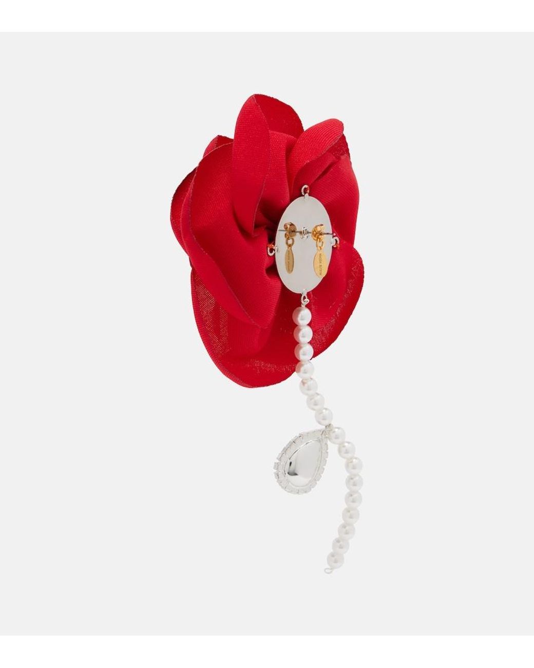 Magda Butrym Red Embellished Single Earring