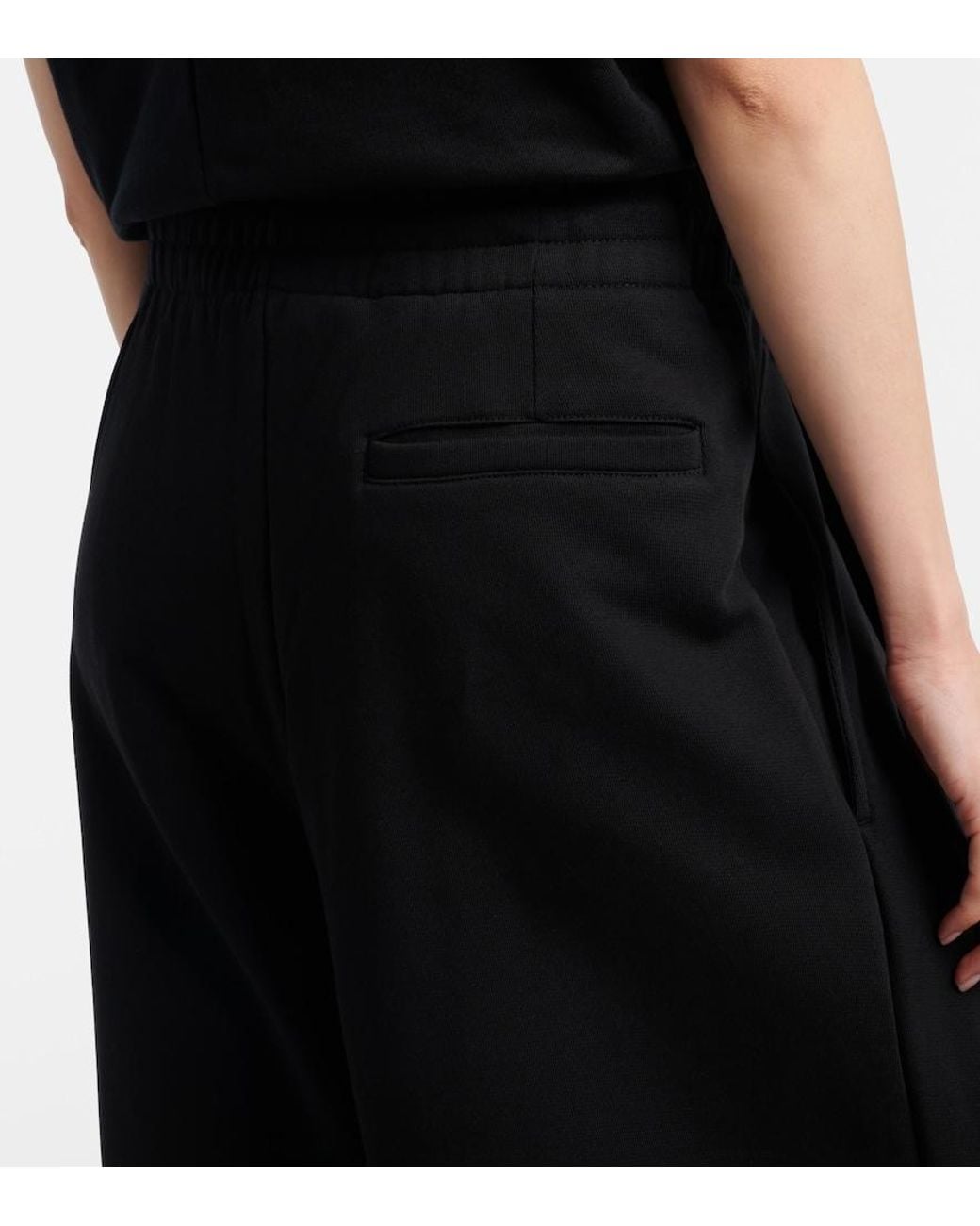 Dries Van Noten Black Cotton Wide-Leg Pants