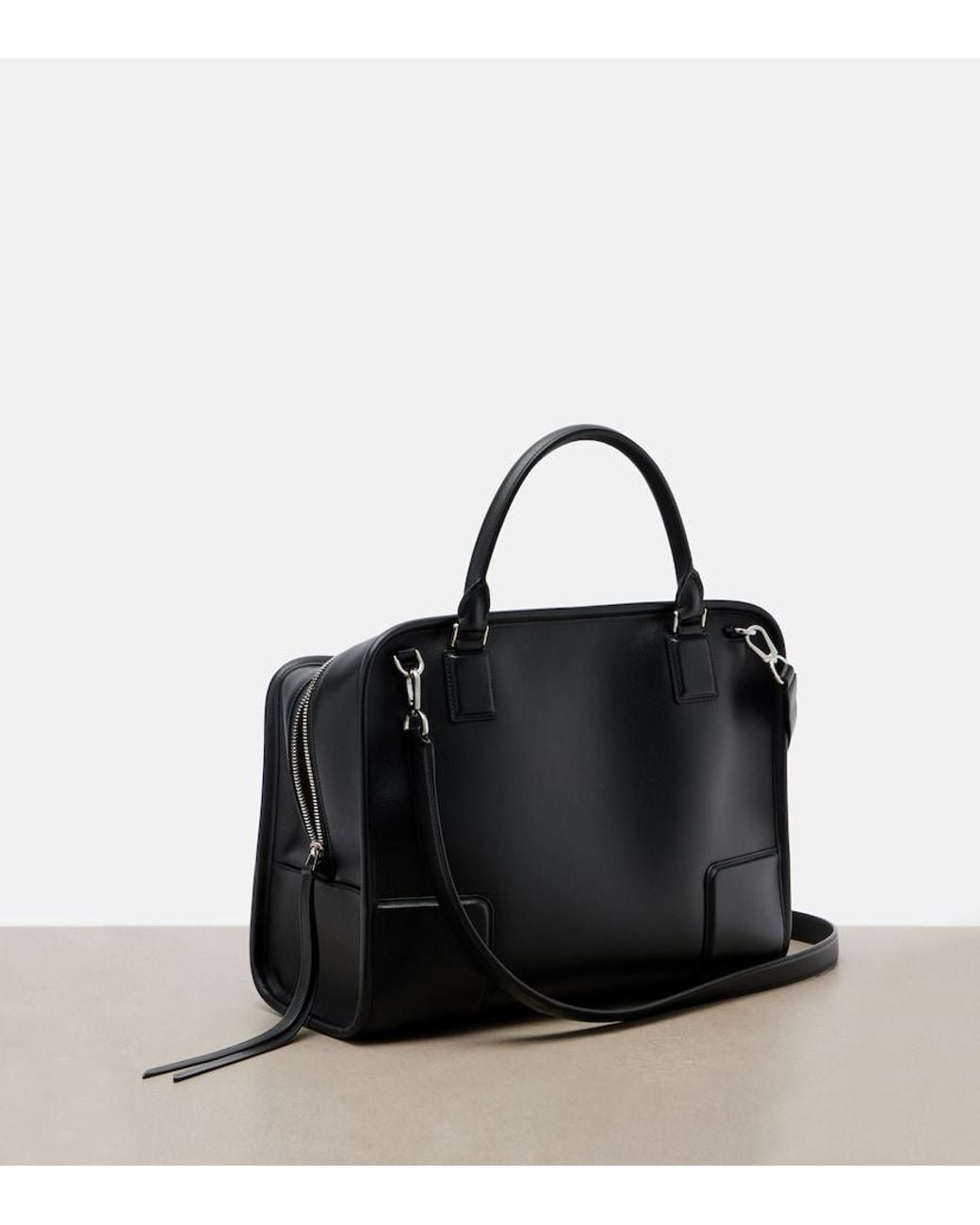 Loewe Black Amazona 180 Large Leather Top-Handle Bag