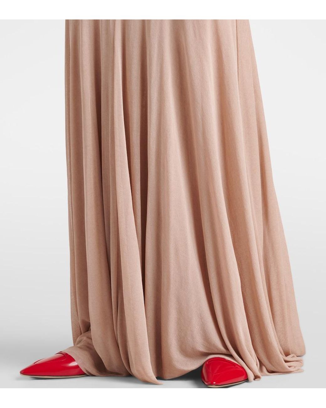 TOVE Natural Devi Semi-Sheer Maxi Dress