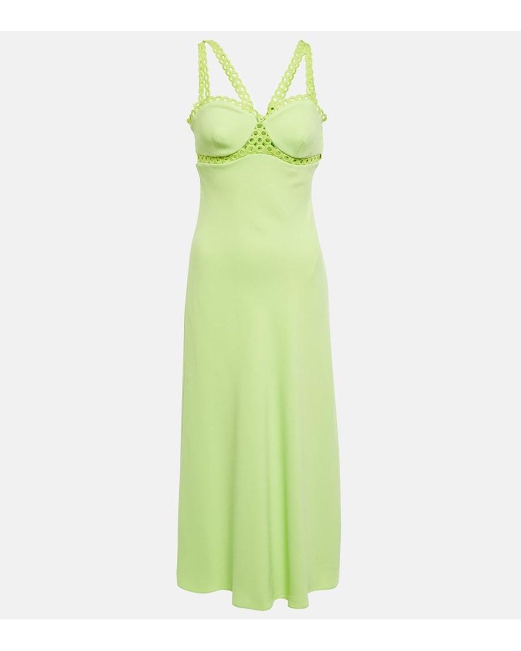 Jonathan Simkhai Green Sevilla Cady Midi Dress