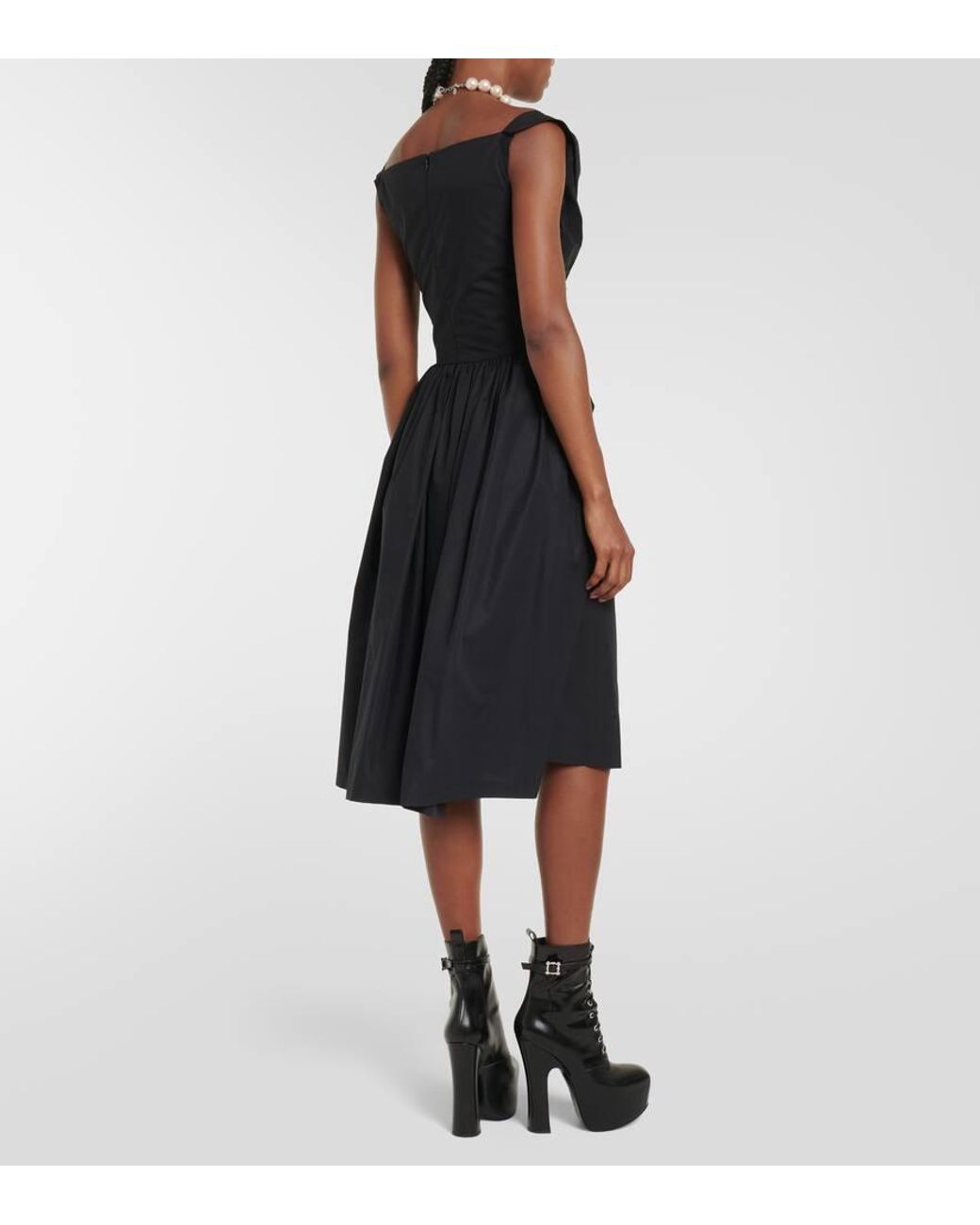 vivienne westwood gathered cotton poplin midi dress Vivienne Westwood Gathered cotton poplin midi dress Vivienne Westwood
