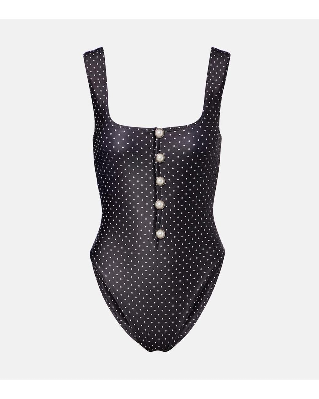 SAME Black Grace Polka-Dot Swimsuit