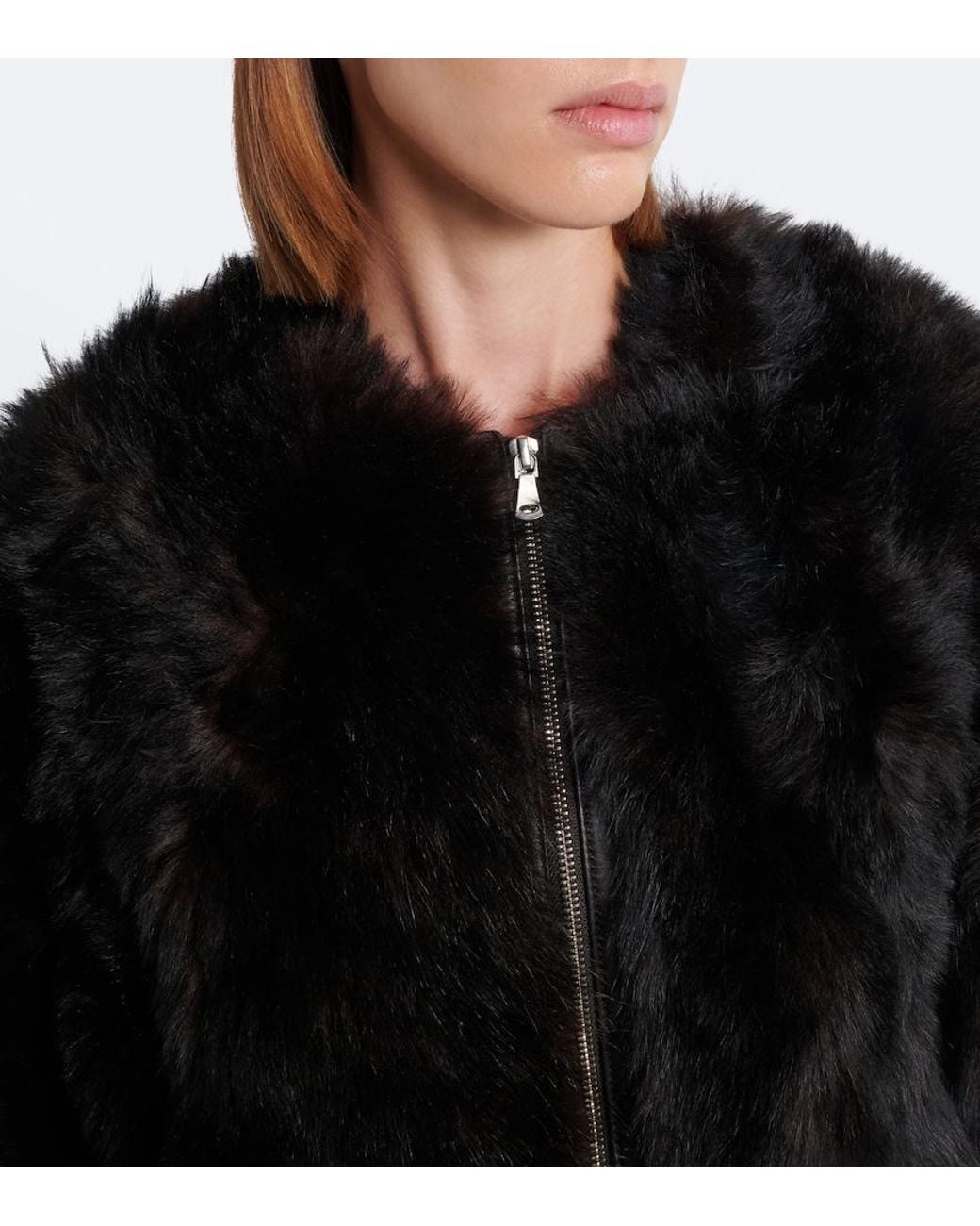 Nour Hammour Black Dianne Shearling Jacket