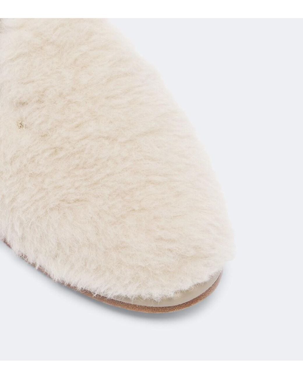 Max Mara White Shearling Loafers