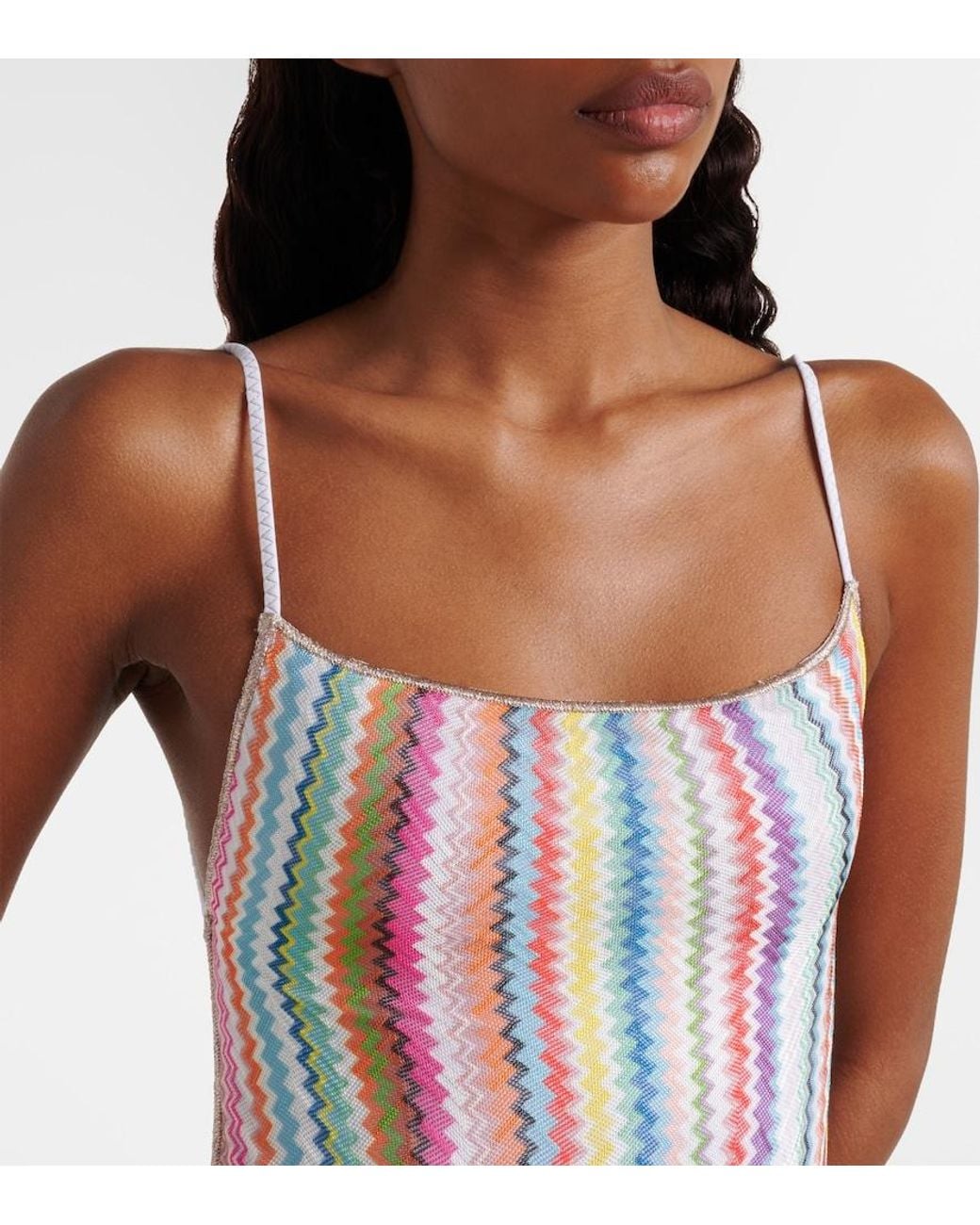 Missoni White Zigzag Swimsuit