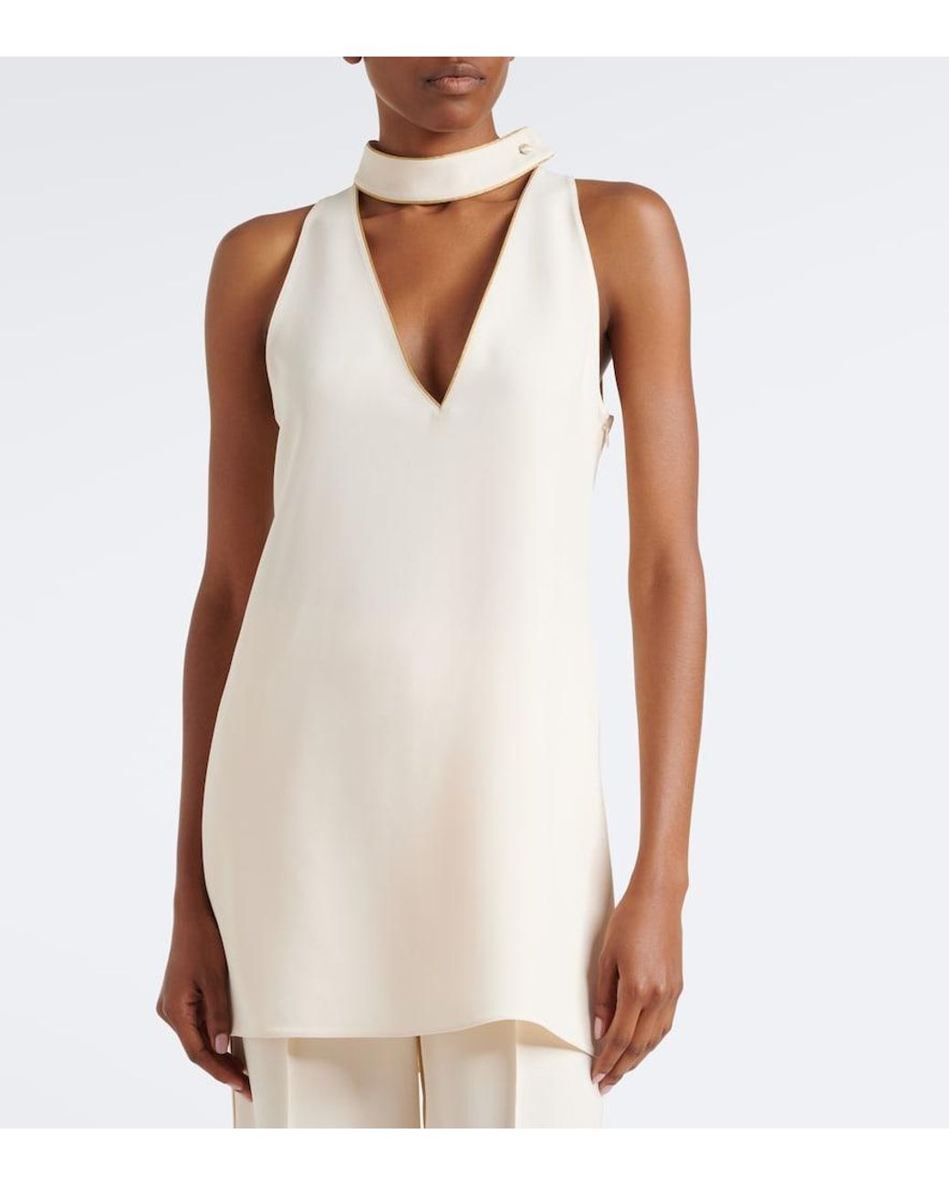 Valentino Garavani Natural Cady Couture Top