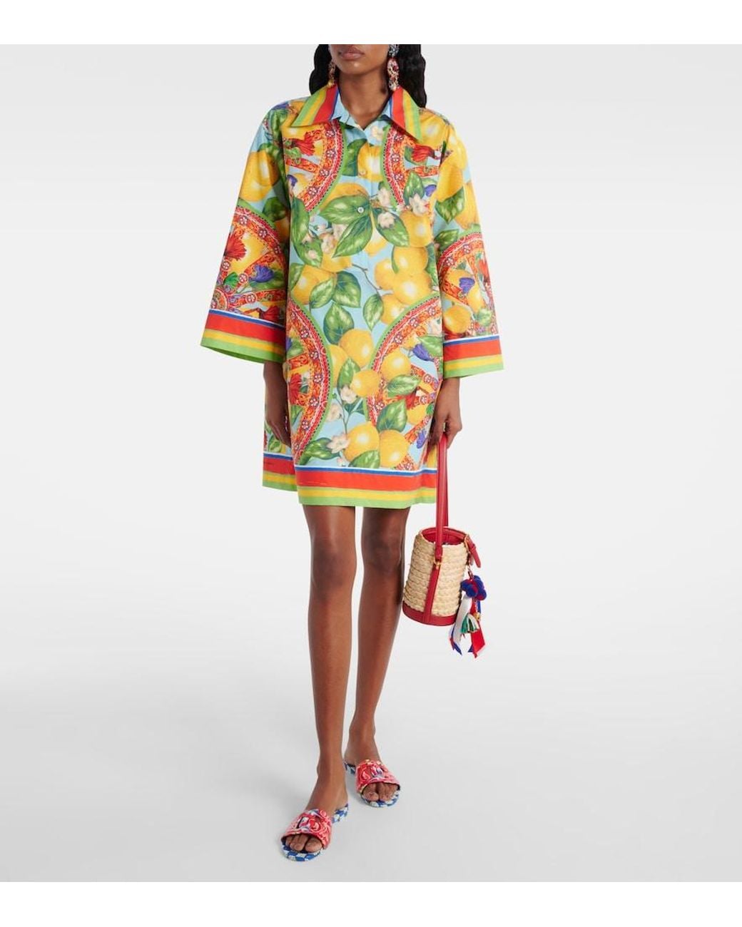 Dolce & Gabbana Multicolor Oversized Printed Shirt