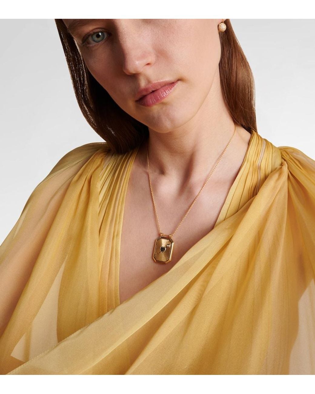 Marie Lichtenberg Metallic Cour Perce 18Kt And Necklace With Diamond