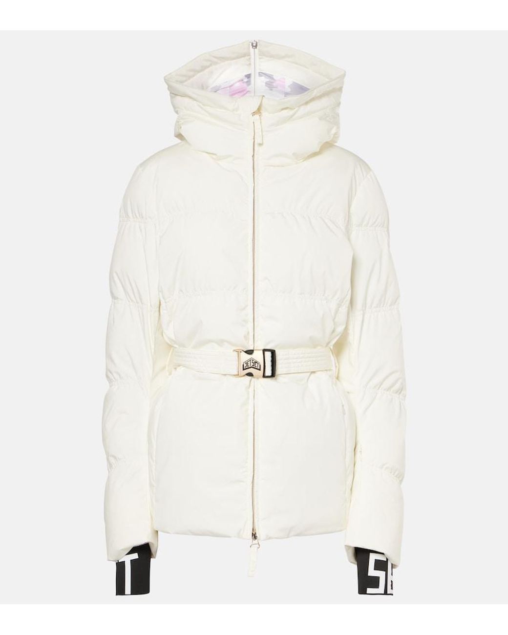 Jet Set White Chamonix Belted Ski Jacket