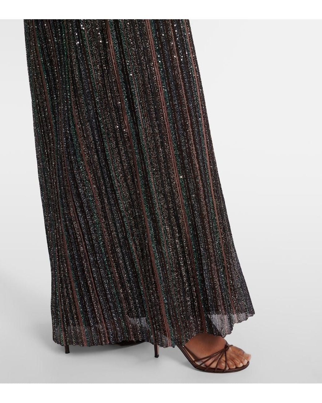 Missoni Black Chevron Lame Maxi Dress